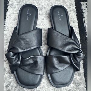 Caslon Women's Black Knotted Slide Sandals